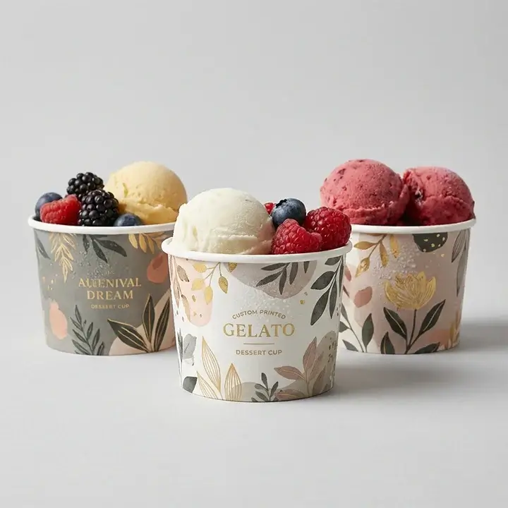 Custom Ice Cream Dessert Cups Manufacturing
